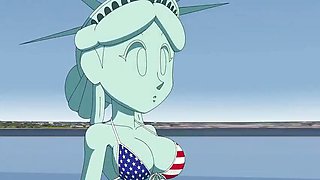 4th of July Hentai - Sexy Statue of Liberty Fuck in 3D Animation