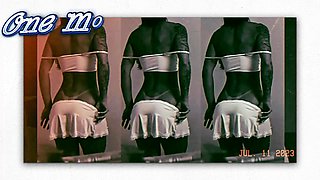 Smoking fetish with brunette in sexy lingerie