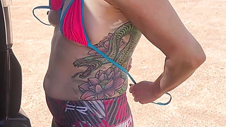Flashing Tits in Wild Kyrgyzstan Mountains - Bold, Topless, and Raw Adventure