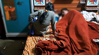 Indian Couple Spooning in Bed Naked