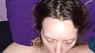 Milf receives facial after face fucking