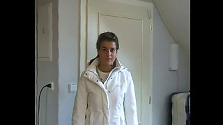 Amateur Teen Lenka First Time Porn Casting - 18 Year Old Brunette College Babe Strips Naked