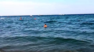 Blonde and brunette having group sex