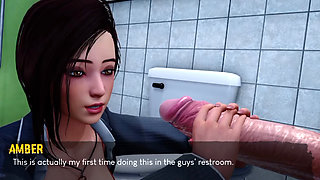 Blowjob at the bathroom 3D game