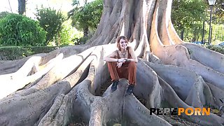 Brown-haired stunner Malafalda makes an impressive 1st vignette with a WET PULVERIZING!