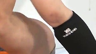The Sadistic Female President Uses Bad Employees as Human Punching Bags and Face Tramples Them with Her Feet, Butt and Pussy