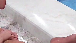 Sexy Stepsister Gets Caught Masturbating in the Pool by Her Stepbro Cockham Superheroes 76