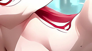 Fairy Tail Erza Takes Care of Your Cock with Her Wet Pussy and Mouth Thirsty for Hard Sex