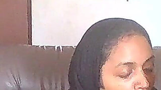Hijab Lady Works at My Home Office Sucks Well