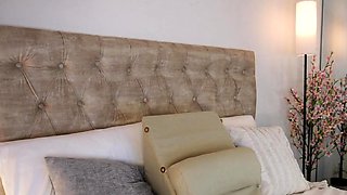 Stacked brunette goes solo toys and masturbation