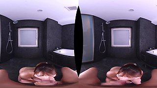 Naughty asian hussy emotional VR sex video