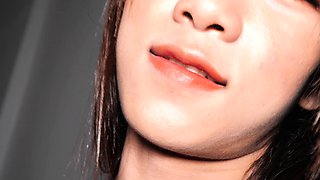 Skinny Thai femboy teen amazing POV anal