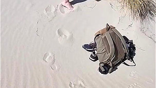 Teen Slut Public Doggy Fucked on the Beach!