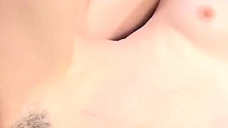 Brunette teen with small tits gets her hairy pussy slammed deeply