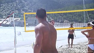 Beach Volley Sluts In Ibiza scene: Big Tits, Blowjob  Babe Porn