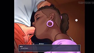 All Sex Scenes with Miss Dewitt - Black MILF Fucked - Animated porn game