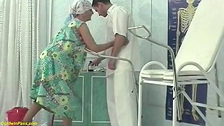 92 years old granny rough fisted by a doctor