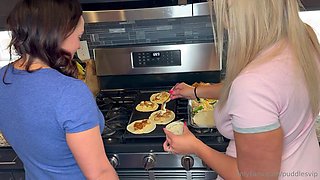 Amateur MILFs hot lesbian sex