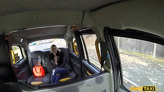 Fake taxi - blonda sweetheart Georgie Lyall eating my bunghole