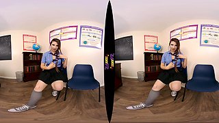 In The Classroom; Big Tits Natural Breasts Stiptease Student School Girl Teacher