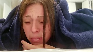 Cute Curvy Brunette Babe Pretends To Be a Sex Doll To Enjoy Her Step-bro's Dick