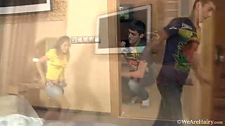 Loredana gets caught but fucks her peeping tom - WeAreHairy