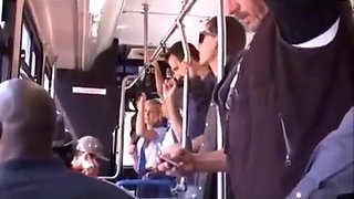 European blonde teen publicly groped and fucked on bus