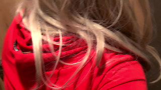 Very Risky Sex with My Hot Stepmom in Men's Restroom During a Party