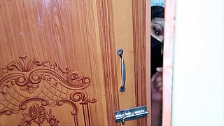 Cute Wife Husband Enjoy Romantic Moment in Bathroom