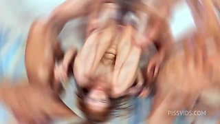 The innocent girl SUSSY SWEET is penetrated by 2 monster cocks