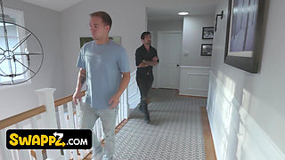 Swappz - Busty Stepmoms Katie Morgan & Reagan Foxx Seduce Their Stepsons in a Taboo Halloween 4some