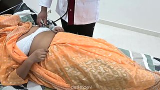 Indian Doctor Examines Village Aunty's Big Natural Tits in Hospital