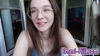 Petite Teen Emmi-Hill Gapes & Squirts for Neighbors - Extreme Insertion & Big Labia Action