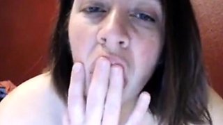 Big-Titted BBW Amateur's Hairy Webcam Show