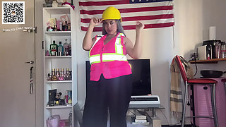 Big boob construction worker gives you a titty JOI
