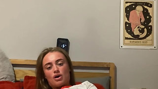 Self filmed 19 y.o emo slut fingering her tight pussy and taking it rough