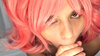 Kawaii Girl Sucks in Cosplay and Swallows Hot Cum Deep Throat