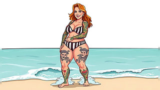 Ai Tattoo Art Curvy Bikini Women