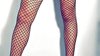 MissyNylonLeggs - Backseam Fishnet Pantyhose