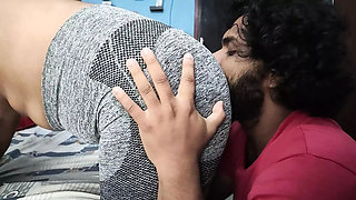 Indian Couple Hot Romance - Boobs Sucking & Ass Kissing