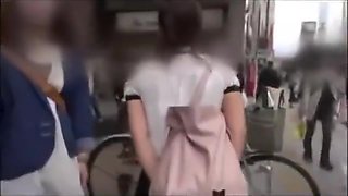 Shy Japanese Daddy fucks with petite girl.