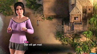 Treasure of Nadia: sexy MILF is masturbating under the shower and a guy is watching on her ep 109