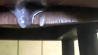 Extrem Sperm Leaks Through Pantyhose