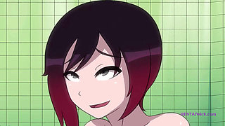 Ruby's Hot Shower Workout in the Men's Locker Room (Exclusive Cartoon Porn)
