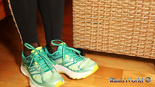 Nylon Feet After Sneakers Workout