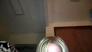 Horny big boobed fat chubby busty blonde