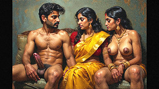 Busty milf gangbang sex with a group of big black cocks