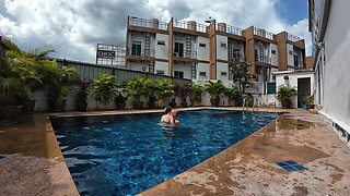 Sfw Playing About in Our Swimming Pool
