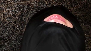 Tied up in the Woods to Be Throated, Whipped and Covered with Cum in Mouth and Face - Male Domination