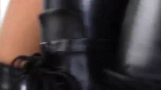 Latex slave girl dominated by sadistic mistress DominaFire